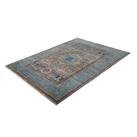 Hand Made Rug Kairo Pakistan 149x203 Petrol Blu