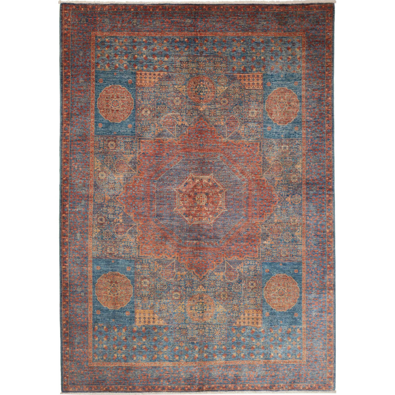 Hand Made Rug Kairo Pakistan 174x247 Blue Brick
