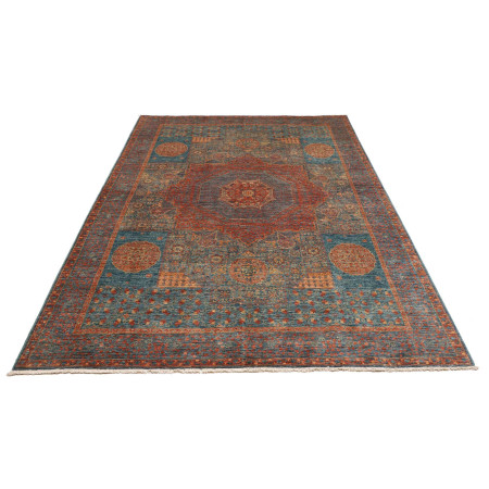 Hand Made Rug Kairo Pakistan 174x247 Blue Brick