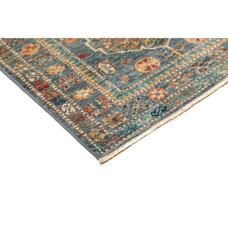 Hand Made Rug Kazak Fine Pakistan 79x301 Petrol