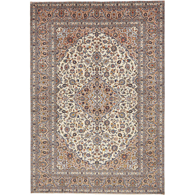 Tappeto Originale Kashan Persia 245x350 Beige A