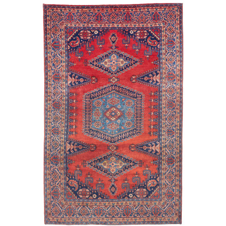 Tappeto Originale Wiss Persia 228x367 Rosso Blu
