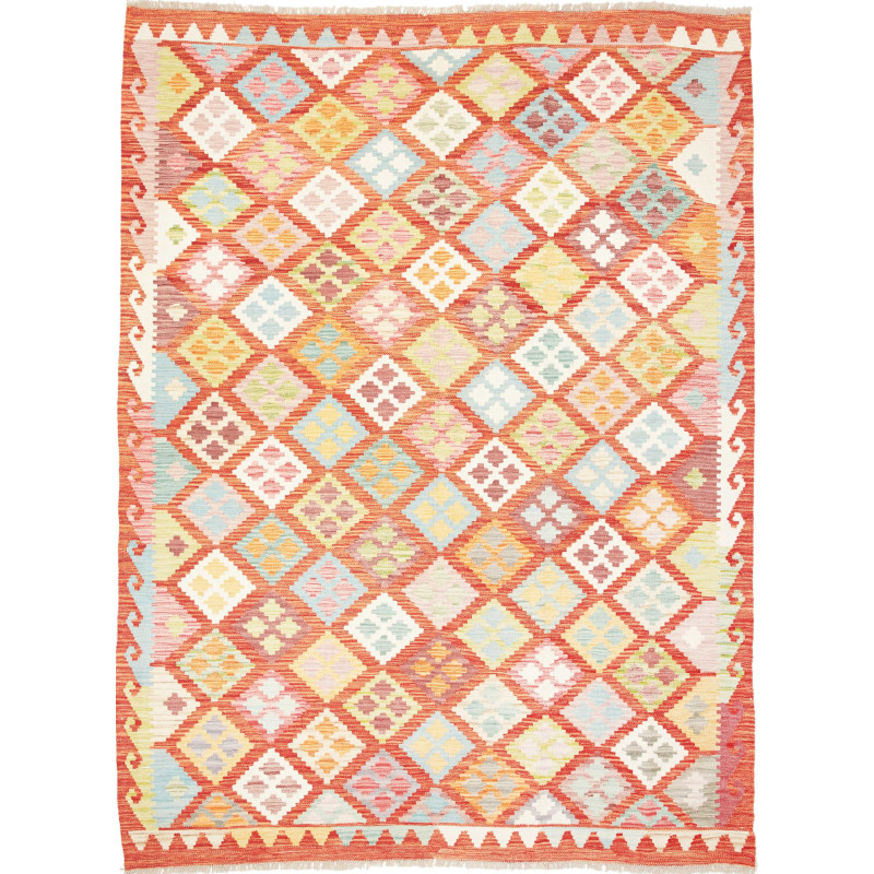 Kilim 183x241 Cm Kilim Afghanistan Hand-carded Wool, Cotton