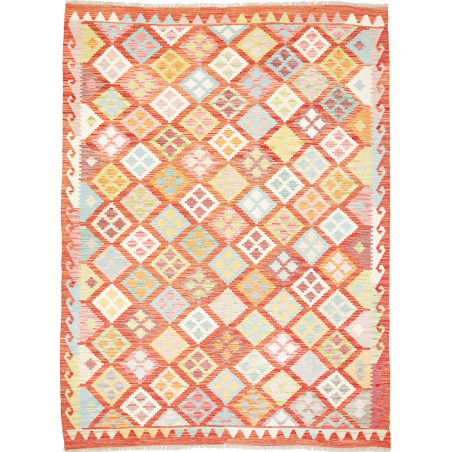 Kilim 183x241 Cm Kilim Afghanistan Hand-carded Wool, Cotton