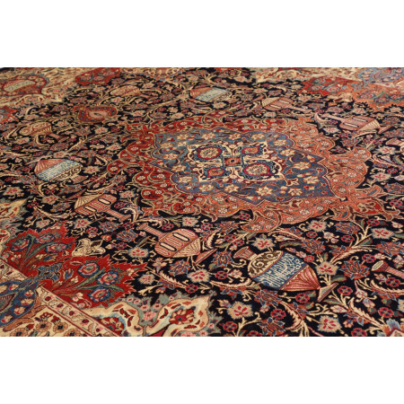 Hand Made Rug Kashmar Persia 300x390 Dark Blue