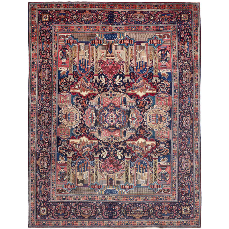 Tappeto Originale Kashmar Persia 300x394 Blu Sc