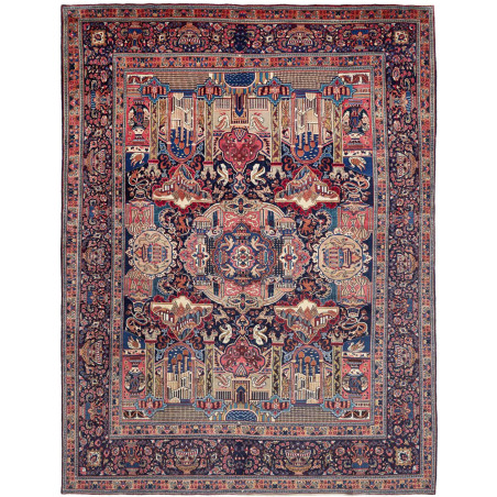 Tappeto Originale Kashmar Persia 300x394 Blu Sc