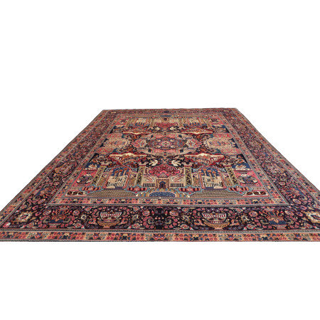Tappeto Originale Kashmar Persia 300x394 Blu Sc
