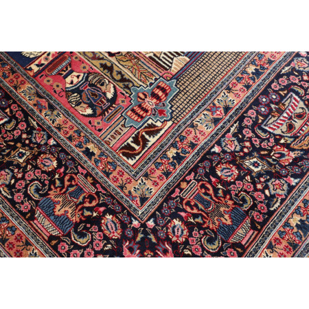 Tappeto Originale Kashmar Persia 300x394 Blu Sc