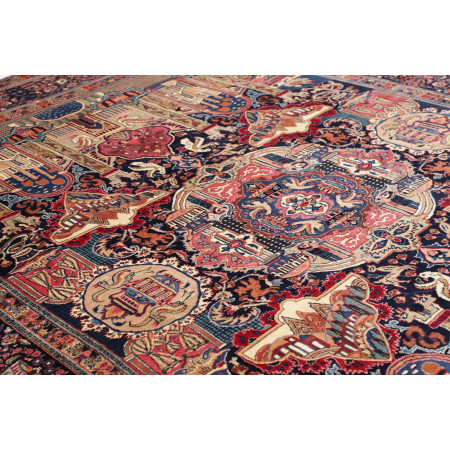 Tappeto Originale Kashmar Persia 300x394 Blu Sc
