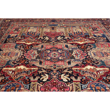 Tappeto Originale Kashmar Persia 300x394 Blu Sc