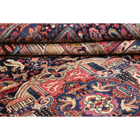 Tappeto Originale Kashmar Persia 300x394 Blu Sc