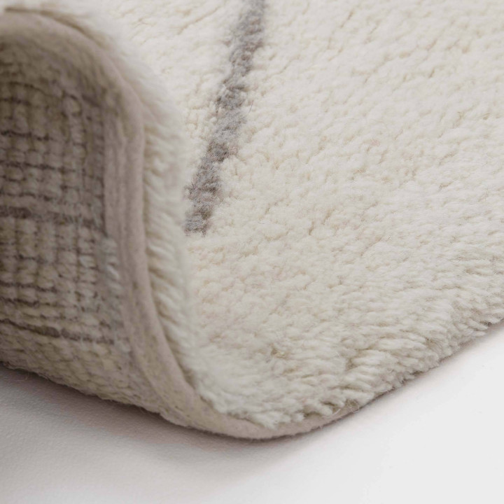Tappeto Azera Berber geometrico crema e grigio 2