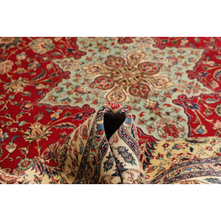Hand Made Rug Tabriz Persia 290x385 Red Ivory