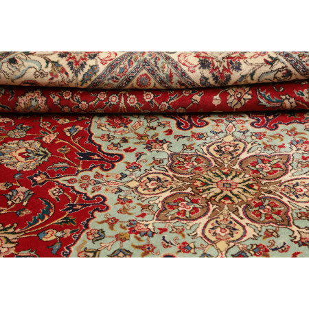 Hand Made Rug Tabriz Persia 290x385 Red Ivory