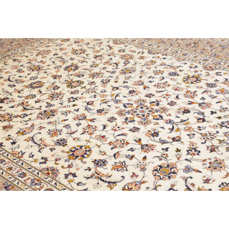 Hand Made Rug Kashan Persia 258x358 Ivory Blue