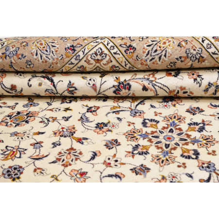 Hand Made Rug Kashan Persia 258x358 Ivory Blue
