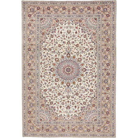 Hand Made Rug Kashan Persia 250x360 Ivory Beige