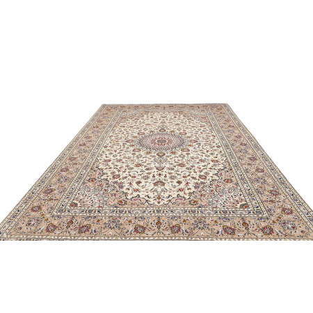 Hand Made Rug Kashan Persia 250x360 Ivory Beige