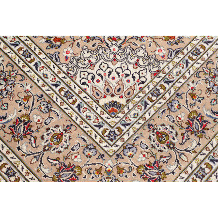 Hand Made Rug Kashan Persia 250x360 Ivory Beige