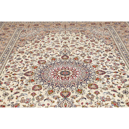 Hand Made Rug Kashan Persia 250x360 Ivory Beige