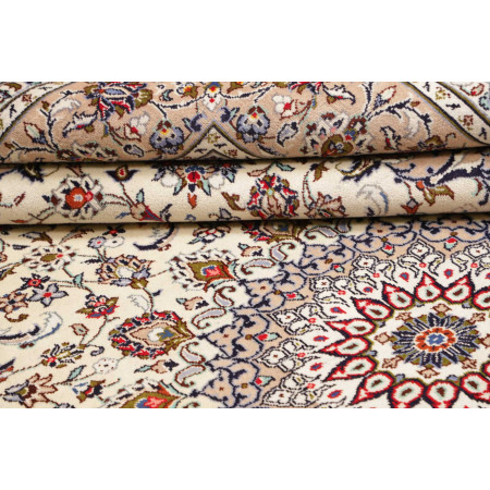 Hand Made Rug Kashan Persia 250x360 Ivory Beige