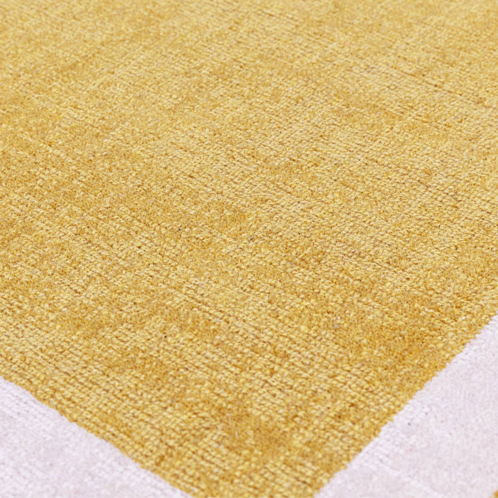 Rug ALBI geometric mustard yellow ivory runner 8