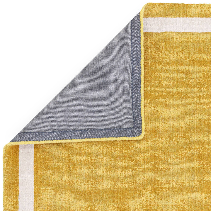 Rug ALBI geometric mustard yellow beige 160x230