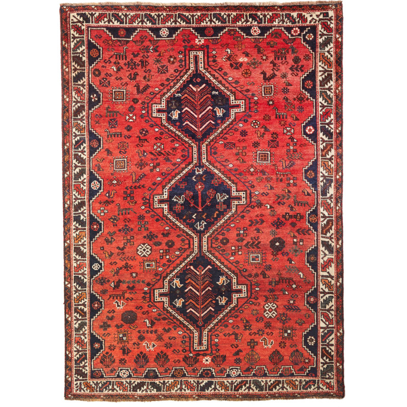 Shiraz 177x245 Cm Shiraz, Persia, Hand-carded Wool (cotton