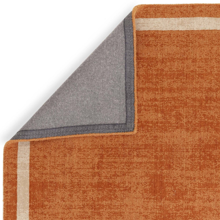 Rug ALBI geometric orange beige runner 68x240 cm