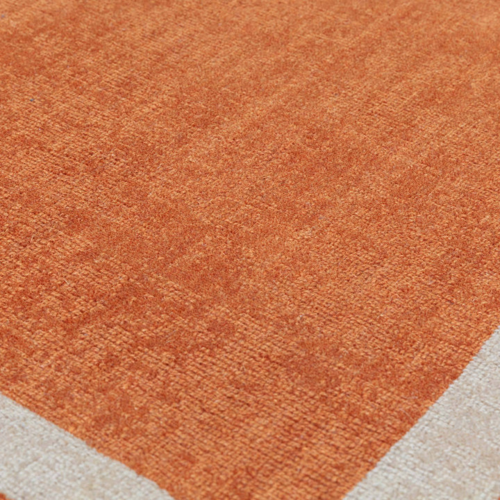 Tappeto ALBI geometrico arancione e beige corsia