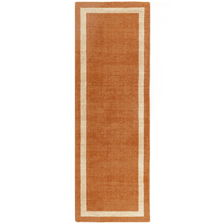 Tappeto ALBI geometrico arancione e beige corsia