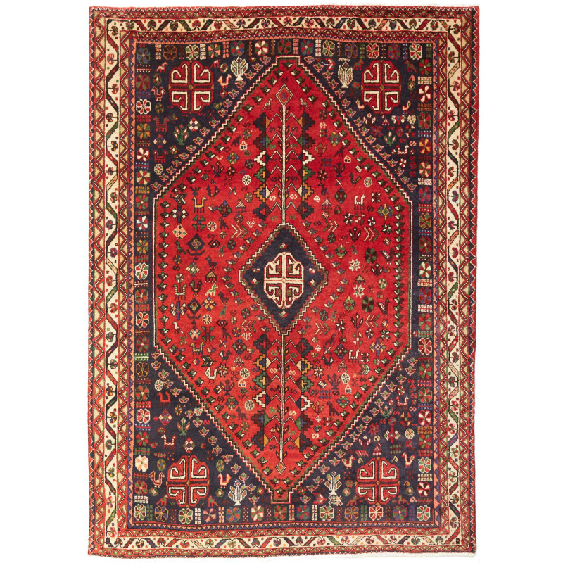 Shiraz 162x230 Cm Shiraz, Persia, Hand-carded Wool, Cotton