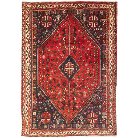 Shiraz 162x230 Cm Shiraz, Persia, Hand-carded Wool, Cotton