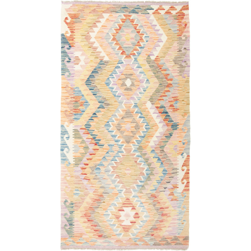 Kilim 105x199 Cm Kilim, Afghanistan, Hand-carded Wool (warp: