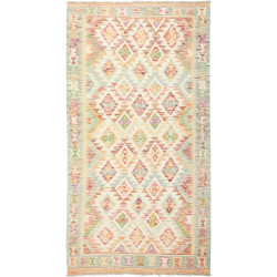 Kilim 106x199 Cm Kilim Afghanistan Hand-carded Wool (warp: