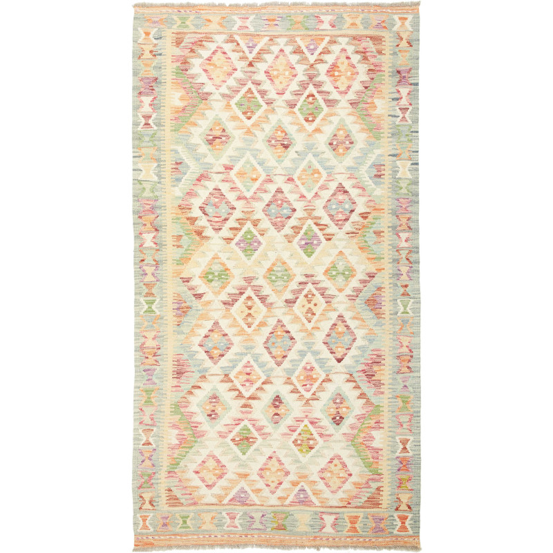 Kilim 106x199 Cm Kilim Afghanistan Hand-carded Wool (warp: