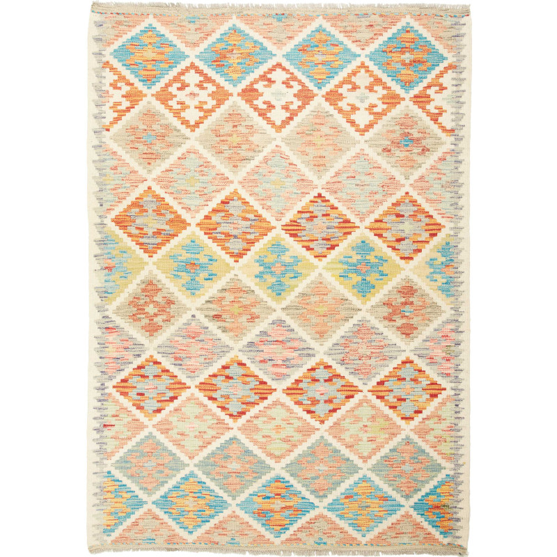 Kilim 132x189 Cm Kilim Afghanistan Hand-carded Wool Cotton