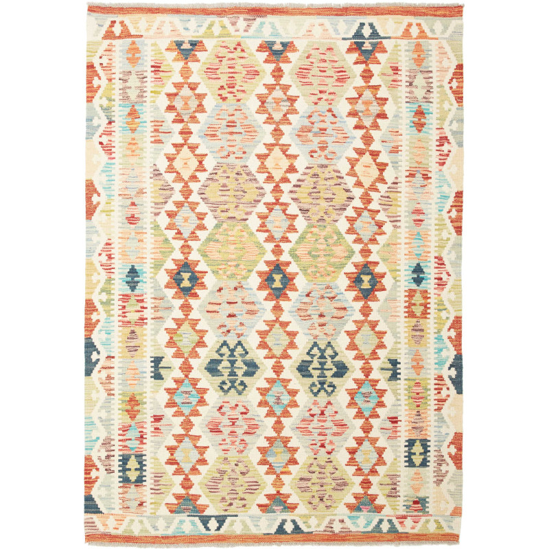 Kilim 130x185 Cm Kilim, Afghanistan, Hand-carded Wool (warp: