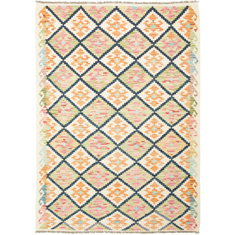 Kilim 128x180 Cm Kilim Afghanistan. Hand-carded Wool (warp: