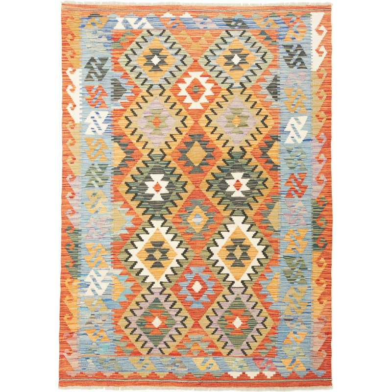 Kilim 125x180 Cm Kilim, Afghanistan, Hand-carded Wool (warp: