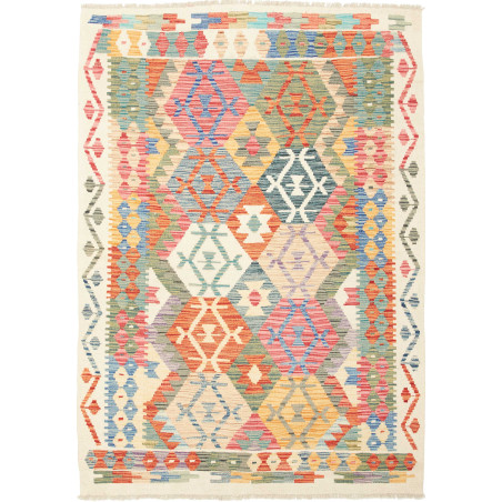 Kilim 128x180 Cm Kilim Afghanistan Hand-carded Wool (warp