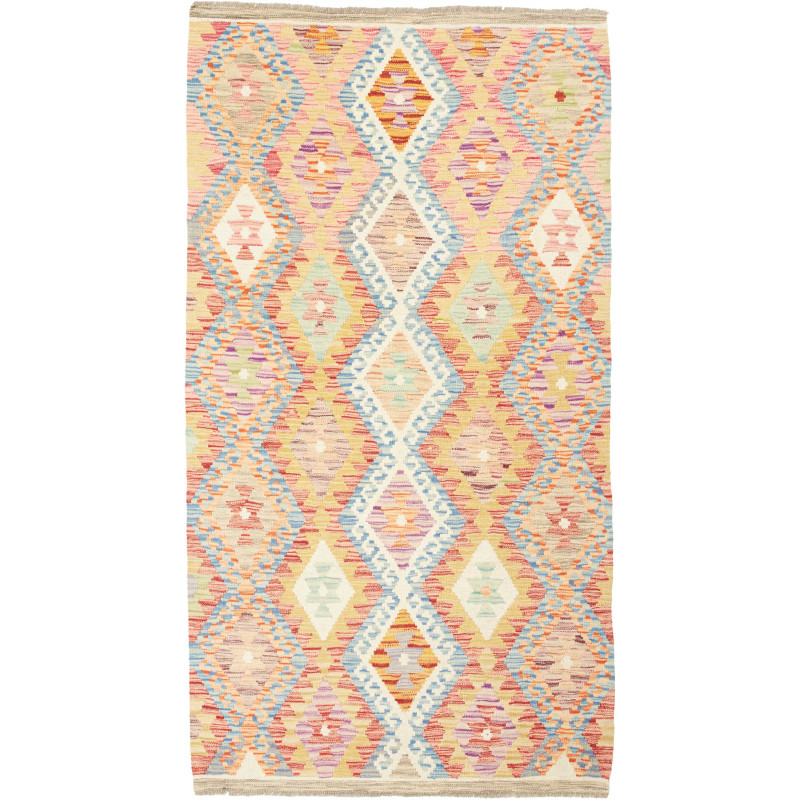 Kilim 106x196 Cm Kilim, Afghanistan, Hand-carded Wool (warp: