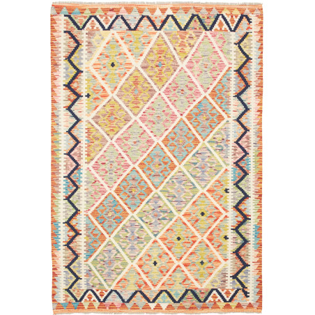 Kilim 128x184 Cm Afghan Kilim, Hand-carded Wool