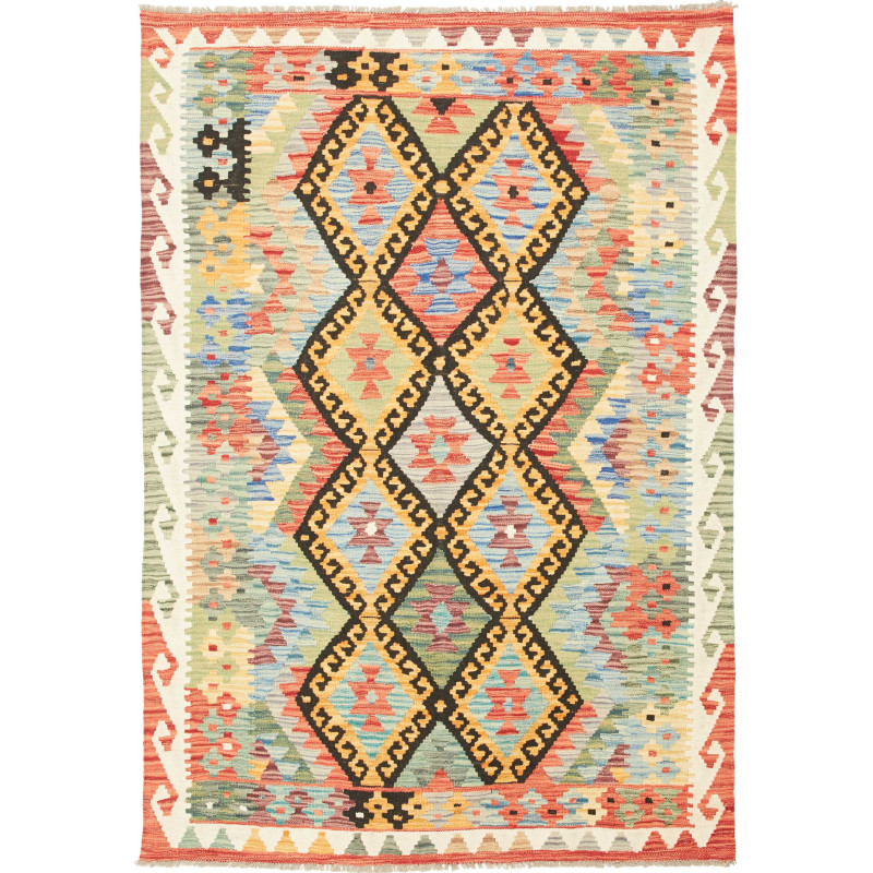 Kilim 121x176 Cm Kilim Afghanistan Hand-carded Wool (warp