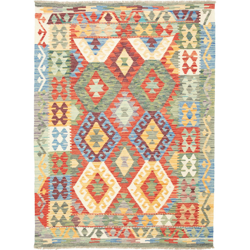 Kilim 127x172 Cm Kilim Afghanistan Hand-carded Wool (warp: