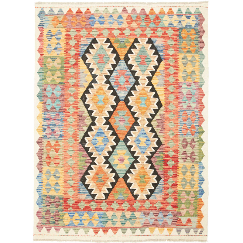 Kilim 129x176 Cm Kilim Afghanistan Hand Carded Wool