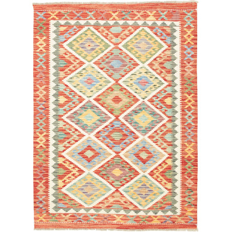 Kilim 128x176 Cm Kilim, Afghanistan, Hand-carded Wool (warp: