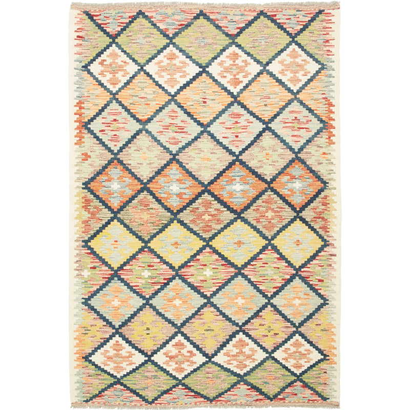 Kilim 125x188 Cm Kilim, Afghanistan, Hand-carded Wool (warp: