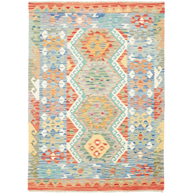 Kilim 133x182 Cm Kilim Afghan, Hand-carded Wool (warp: